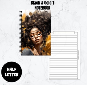 Black and Gold 1 | Spiral Notebook