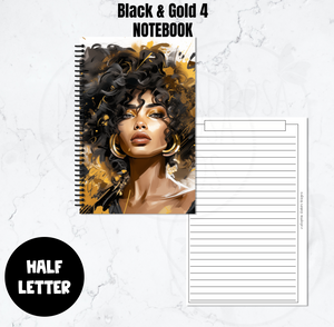 Black and Gold 4 | Spiral Notebook