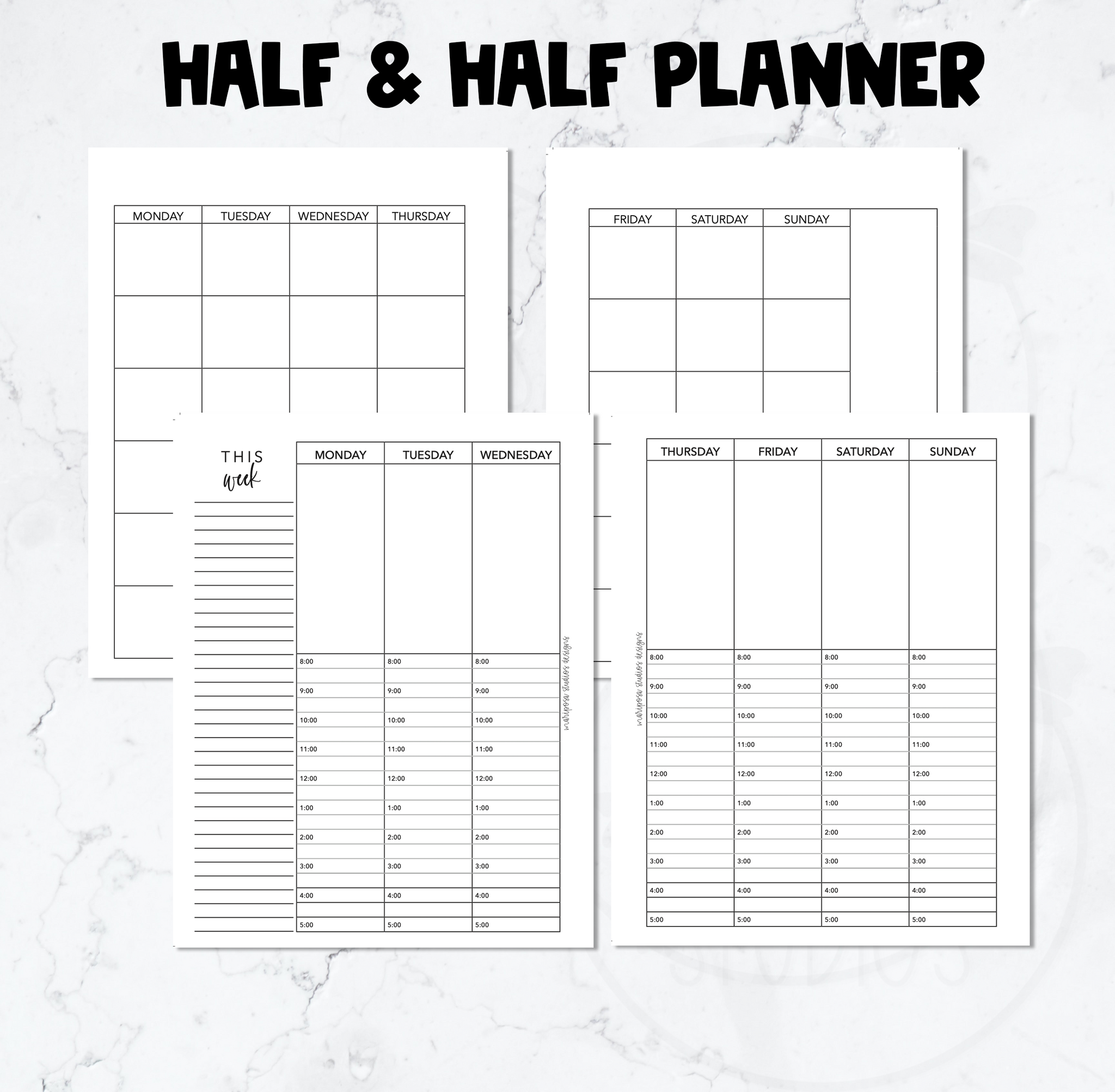 Half & Half | Spiral Planner