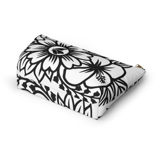 Butterfly Florals | White | Accessory Pouch