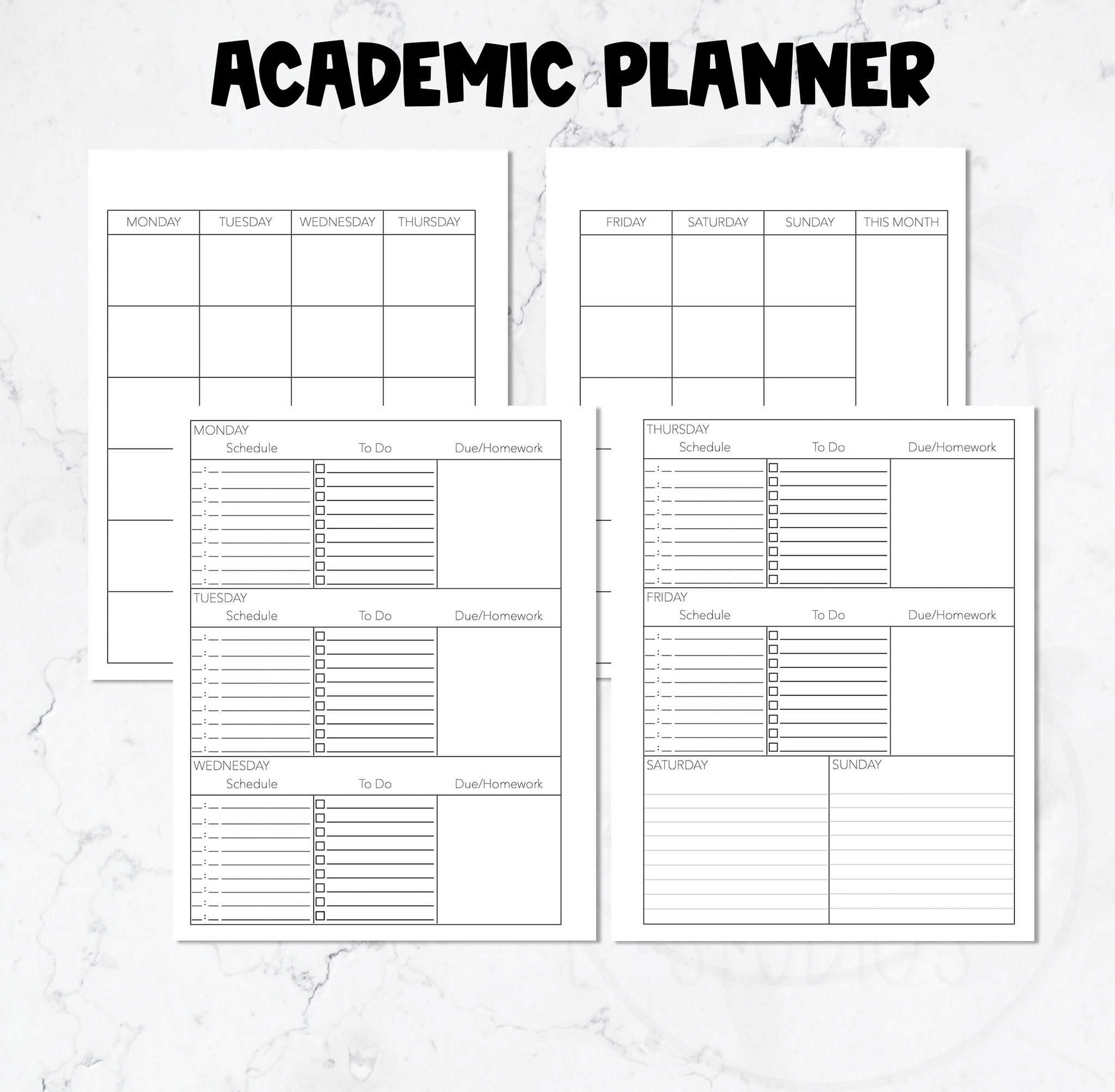 Academic/Student Planner