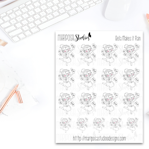 Bella Makes it Rain - Planner Stickers