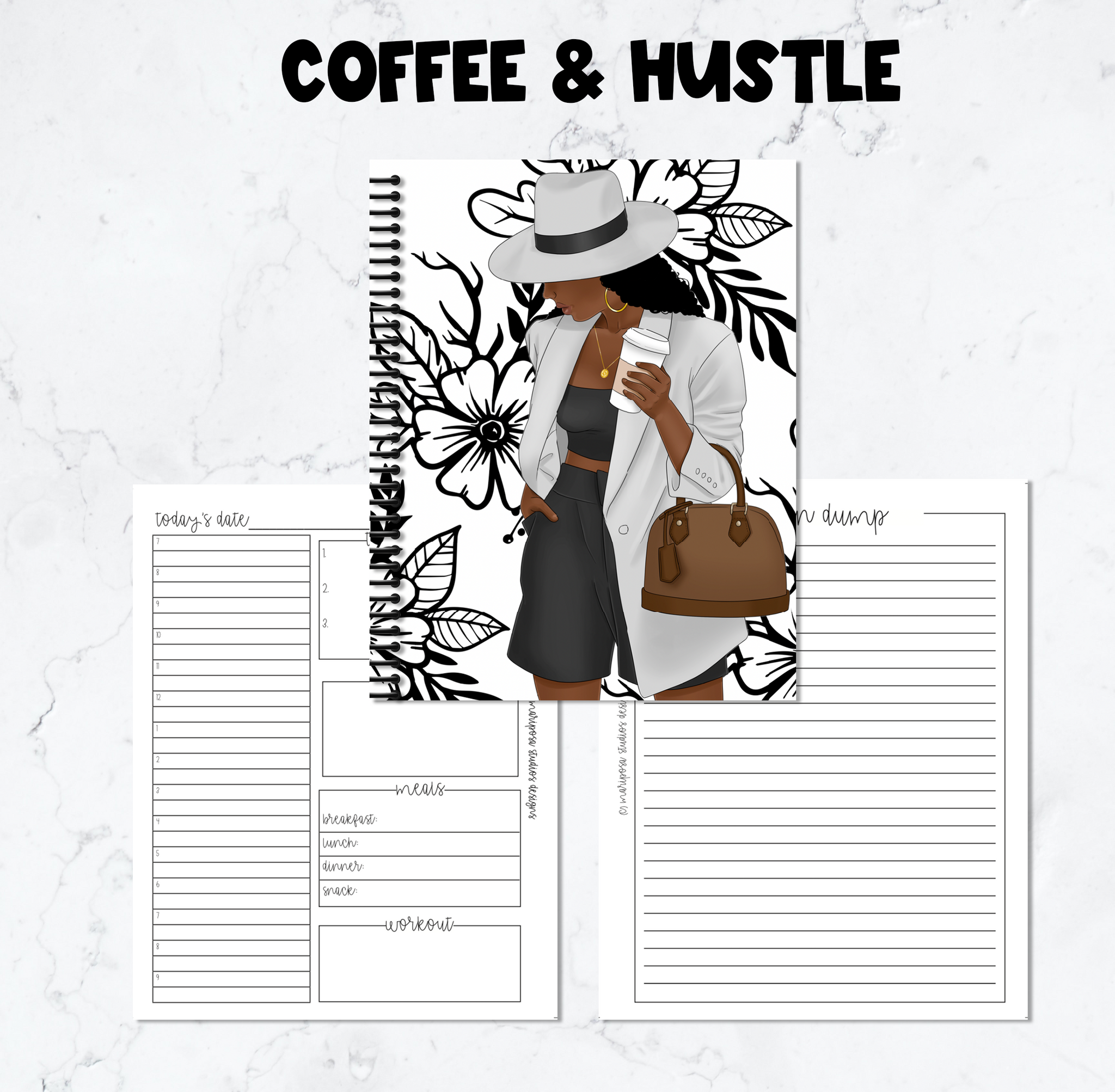 Coffee and Hustle Daily Planner