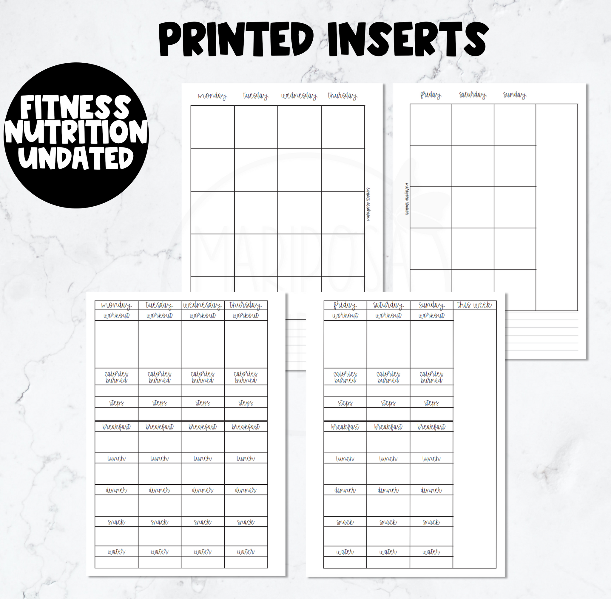 Fitness & Nutrition | PRINTED INSERTS