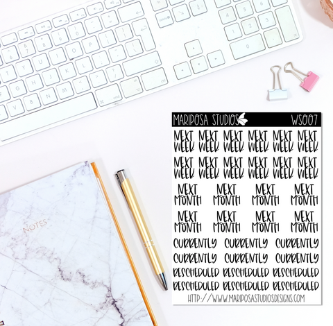 Functional Words | WS007 - Planner Stickers